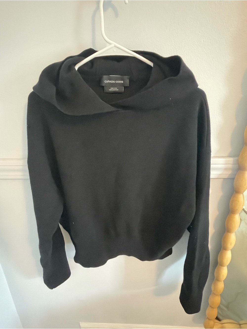 Canada Goose Black Hooded Knit Pullover